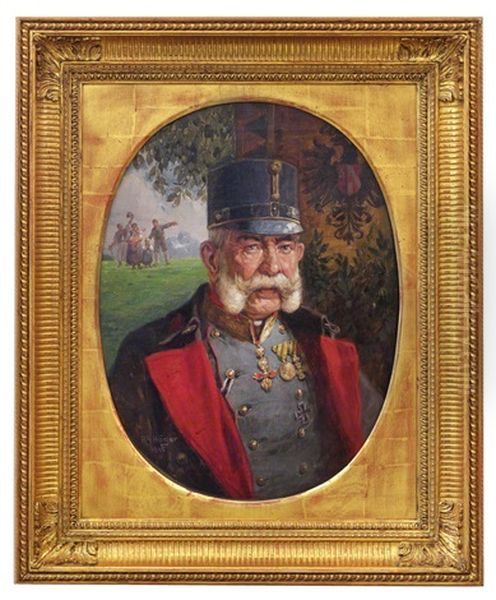 Kaiser Franz Joseph I. Von Osterreich Oil Painting by Rudolf Alfred Hoeger