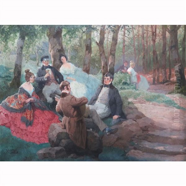 Pastoral Concert Oil Painting by Rudolf Alfred Hoeger