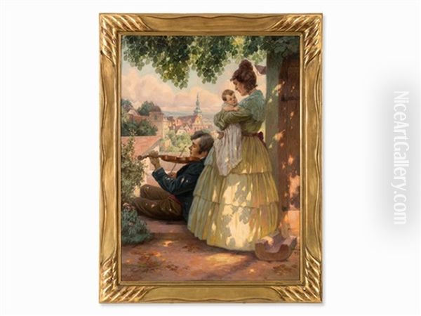 Afternoon In Krems Oil Painting by Rudolf Alfred Hoeger