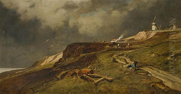 An Der Kuste Der Normandie Oil Painting by Charles Hoguet