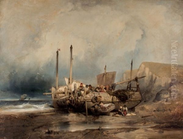 Pescadores En Barca Oil Painting by Charles Hoguet