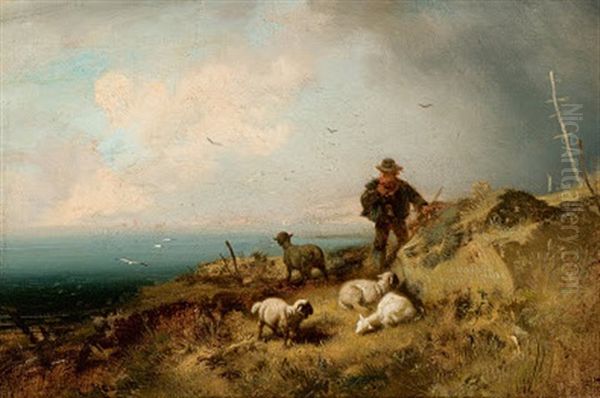 Schafhirte An Der Kuste by Charles Hoguet