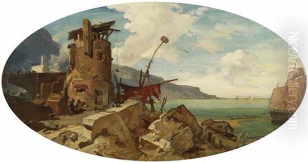 Blick Auf Sudfranzosische Bucht Oil Painting by Charles Hoguet