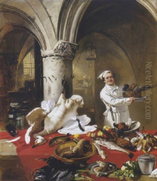 Le Cuisinier Oil Painting by Charles Hoguet