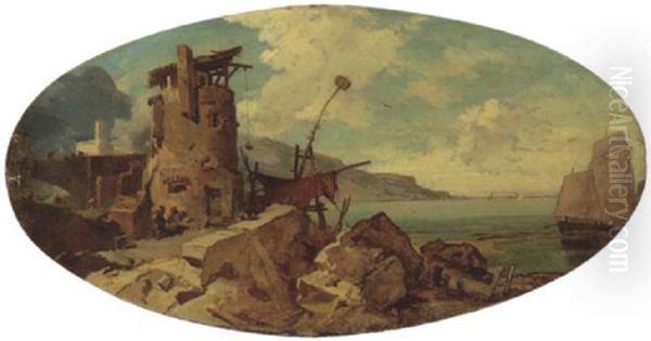 Alter Turm Am Hafen Oil Painting by Charles Hoguet