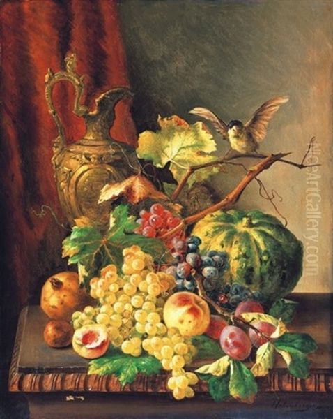 Gyumolcscsendelet - Fruit Still-life Oil Painting by Enrico Hohenberger