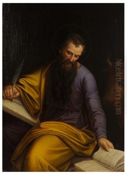 Saint Luke Oil Painting by Friedrich Hohfelder