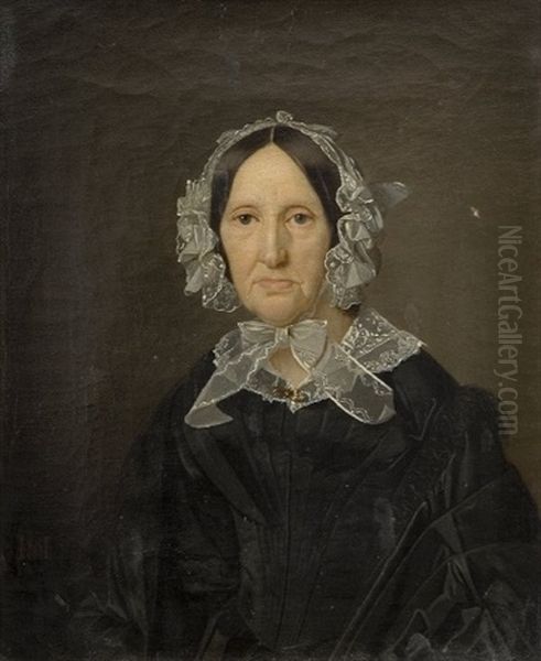 Portraet Af Harriet Von Bornemann, Fodt Parsons, Gift Med Cand. Jur Generalautitor Anker Wilhelm Von Bornemann Oil Painting by Niels Peter Holbech