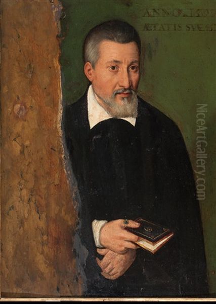 Bildnis Eines Herrn, Ein Buch In Der Hand Haltend Oil Painting by Hans Holbein the Elder