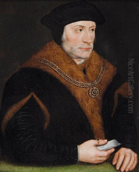 Portrait De Thomas Moore Oil Painting by Hans Holbein the Younger