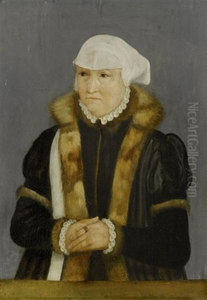 Portrat Einer Dame Mit Pelzkragen Oil Painting by Hans Holbein the Younger