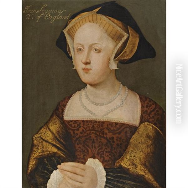 Portrait Of Lady Jane Seymour, Wife Of Henry Viii Oil Painting by Hans Holbein the Younger