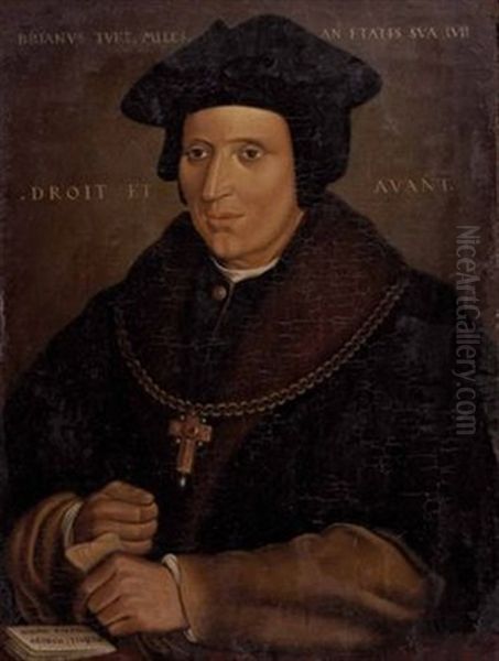 Portrait Von Brianus Tuke (by Hanna Kosteska) Oil Painting by Hans Holbein the Younger