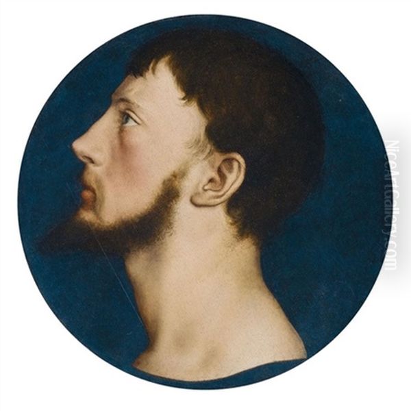 Portrait Of Sir Thomas Wyatt The Younger, Head And Neck In Full Profile by Hans Holbein the Younger