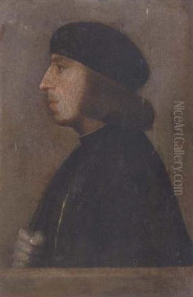 Portrait Of A Gentleman In Profile Oil Painting by Hans Holbein the Younger