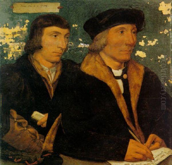 Portrait Of Thomas Godsalve With His Son, John Oil Painting by Hans Holbein the Younger