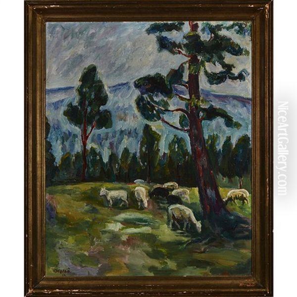 Sheep In A Pasture (fra Boneslun) by Kristen Holbo