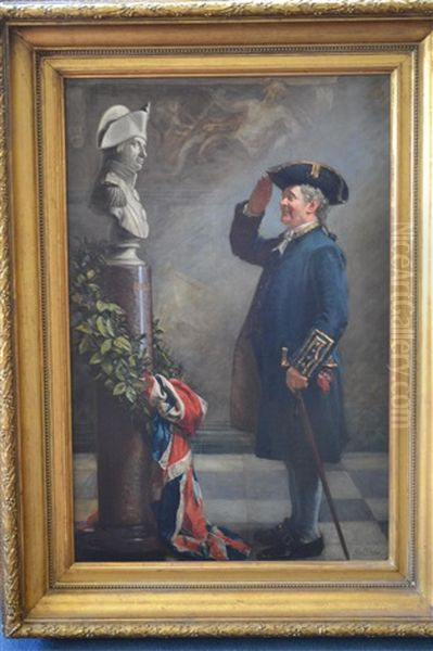 Saluting The Admiral And Untitled (2 Works) Oil Painting by Albert William Holden