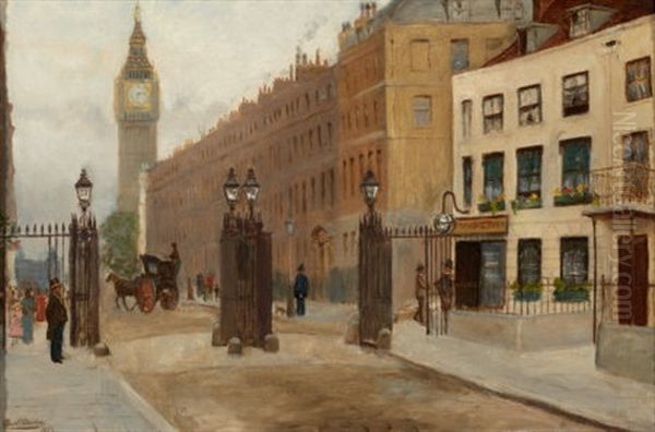 Storey's Gate Oil Painting by Albert William Holden