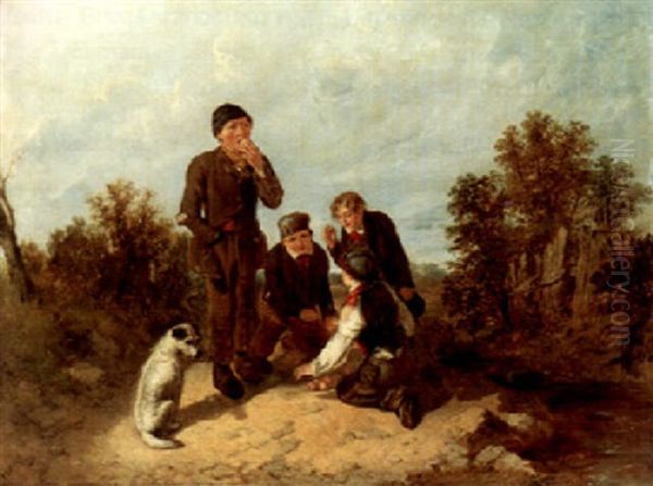 Dividing The Spoils Oil Painting by Albert William Holden