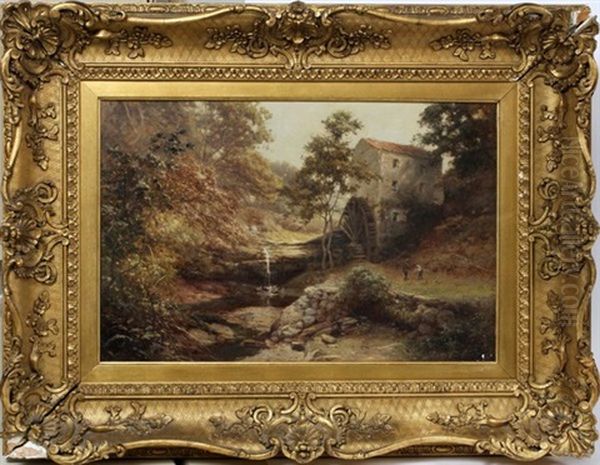 Landscape With Mill Oil Painting by Edward Henry Holder