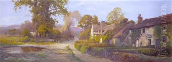 Sunny Afternoon In The Village Oil Painting by Edward Henry Holder