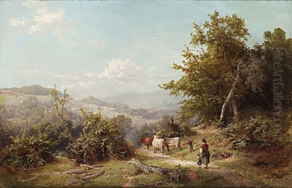 Boskapen Vallas Oil Painting by Edward Henry Holder