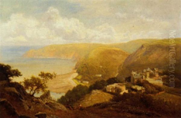 Lynton And Lynmouth From Haliday Hill Oil Painting by Edward Henry Holder