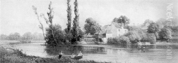 Ifley Mill On The Thames Oil Painting by Edward Henry Holder