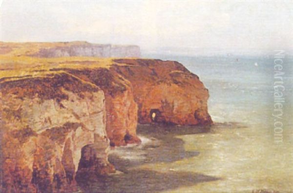 The Cliffs At Scarborough Oil Painting by Edward Henry Holder