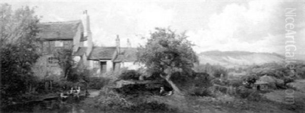 A Cottage In The Country Oil Painting by Edward Henry Holder