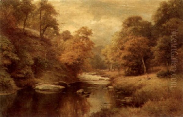 The Helicks River, Yorkshire Oil Painting by Edward Henry Holder