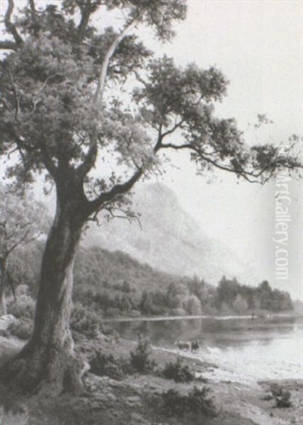 Falcon Crag Oil Painting by Edward Henry Holder