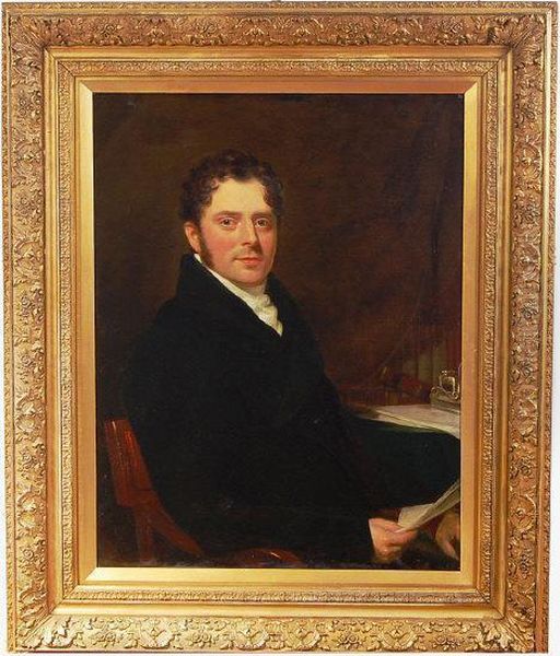 Portrait Of The Lawyer Mr Wallingford Oil Painting by Thomas Jones Barker