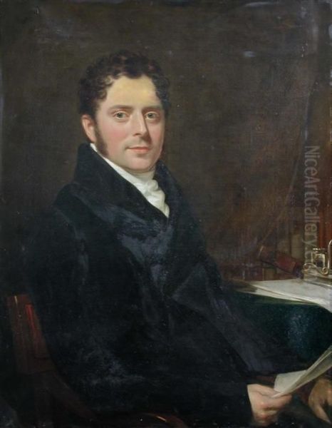 Portrait Of Mr Wallingford Oil Painting by Thomas Jones Barker