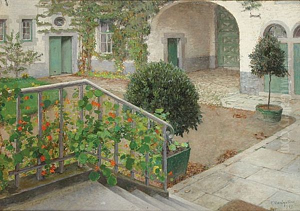 In De Tuin Oil Painting by Franz van Holder