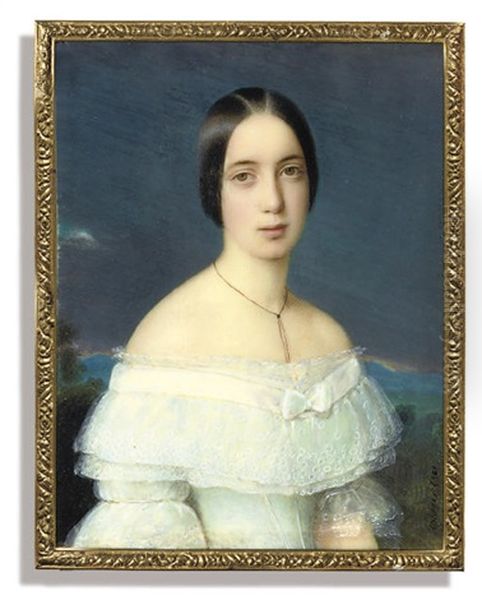 Countess Appollonia Wielogorska Oil Painting by Johann Michael Holder