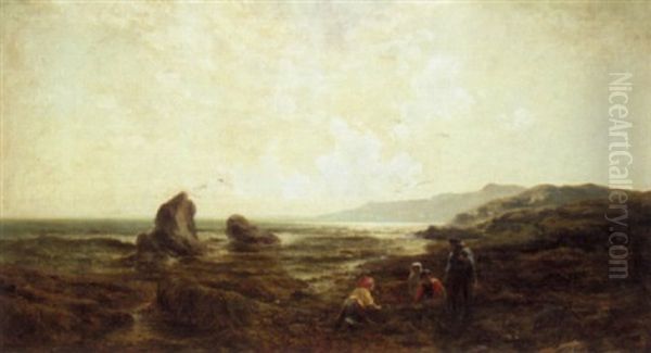 An Afternoon By The Sea Oil Painting by Henry James Holding