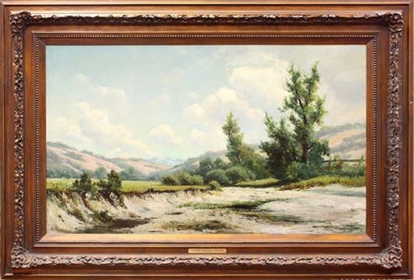 Penitentiary Creek - Santa Clara County Oil Painting by Ransom Gillet Holdredge