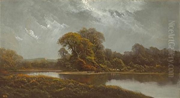 Stormy Reflections Oil Painting by Ransom Gillet Holdredge