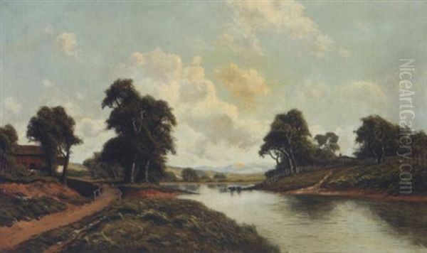 The Sacramento Delta Oil Painting by Ransom Gillet Holdredge