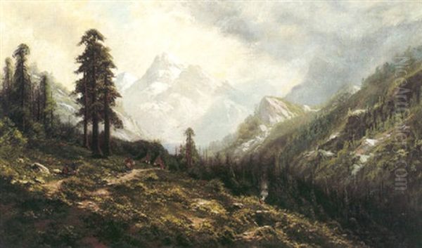 High Country Camp Oil Painting by Ransom Gillet Holdredge