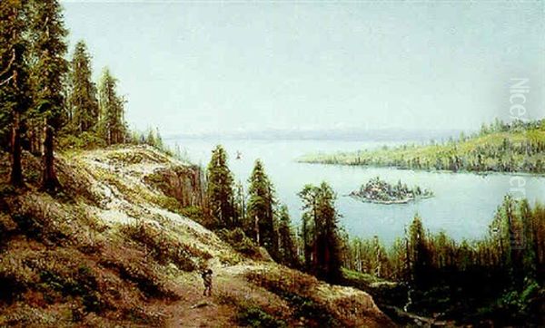 Emerald Bay, Lake Tahoe, California Oil Painting by Ransom Gillet Holdredge