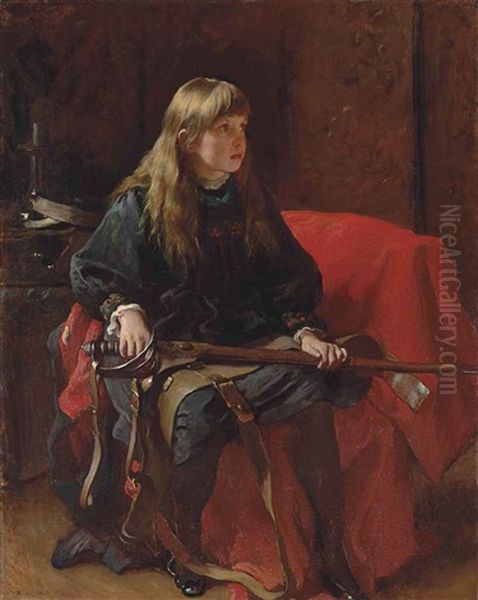 Did You Ever Kill Anybody Father? Oil Painting by Francis Montague (Frank) Holl