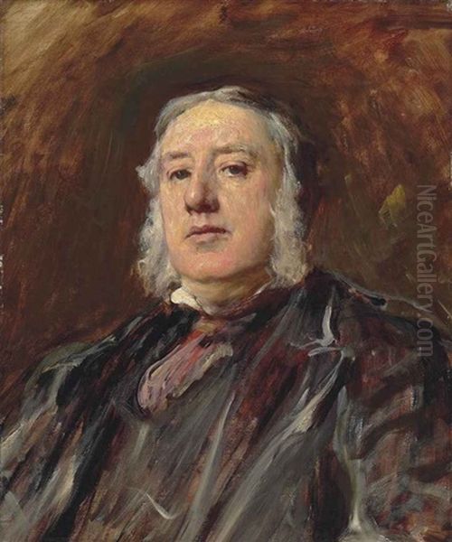 Portrait Of Sir William Agnew, 1st Bt. (1825-1910) Oil Painting by Francis Montague (Frank) Holl