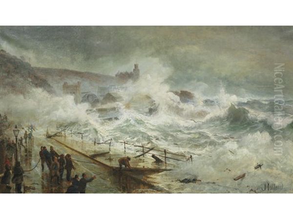 The Rescue Oil Painting by John Holland Jr.