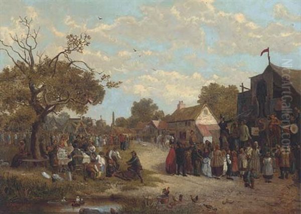 The Village Fete Oil Painting by John Holland Jr.