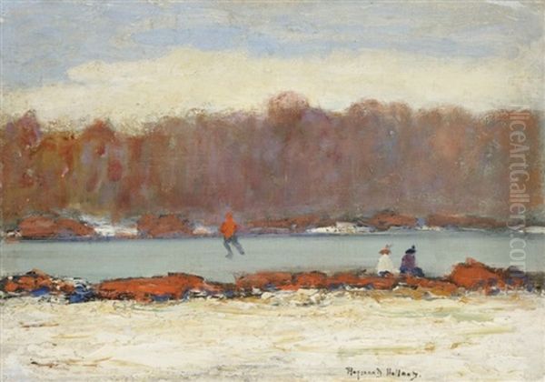 Patineurs Oil Painting by Francis Raymond Holland