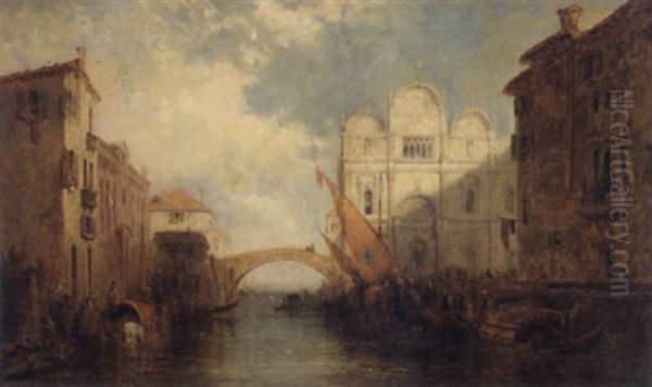 Fra Venezias Storhetstid Oil Painting by James Holland