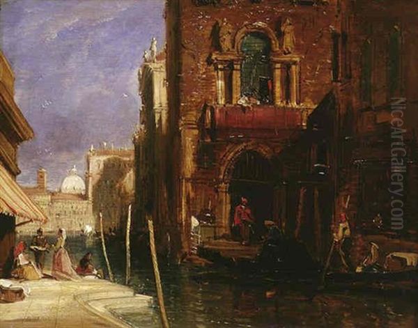 Looking Towards The Grand Canal, Venice Oil Painting by James Holland